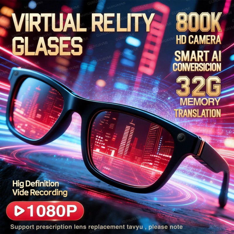 Audio Music Voice - 8K Vision AI Eyeglasses Built-in 100MP