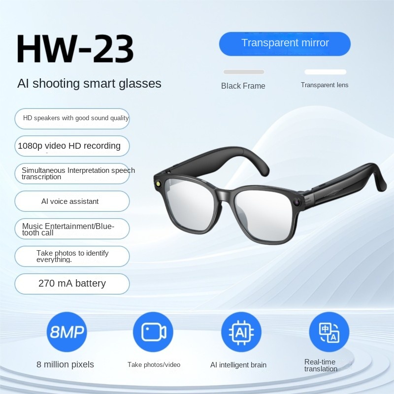 Audio Music Voice - AI Smart Glasses 800W Camera Metal