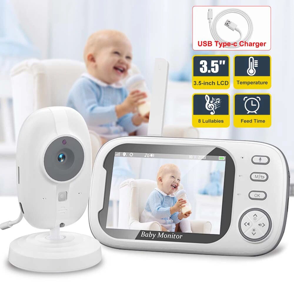 Audio Music Video - 3.5'' Video Baby Monitor 2.4G Mother