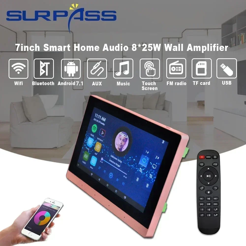 7inch WiFi In Wall Amplifier T - Audio Music Background recension och pris