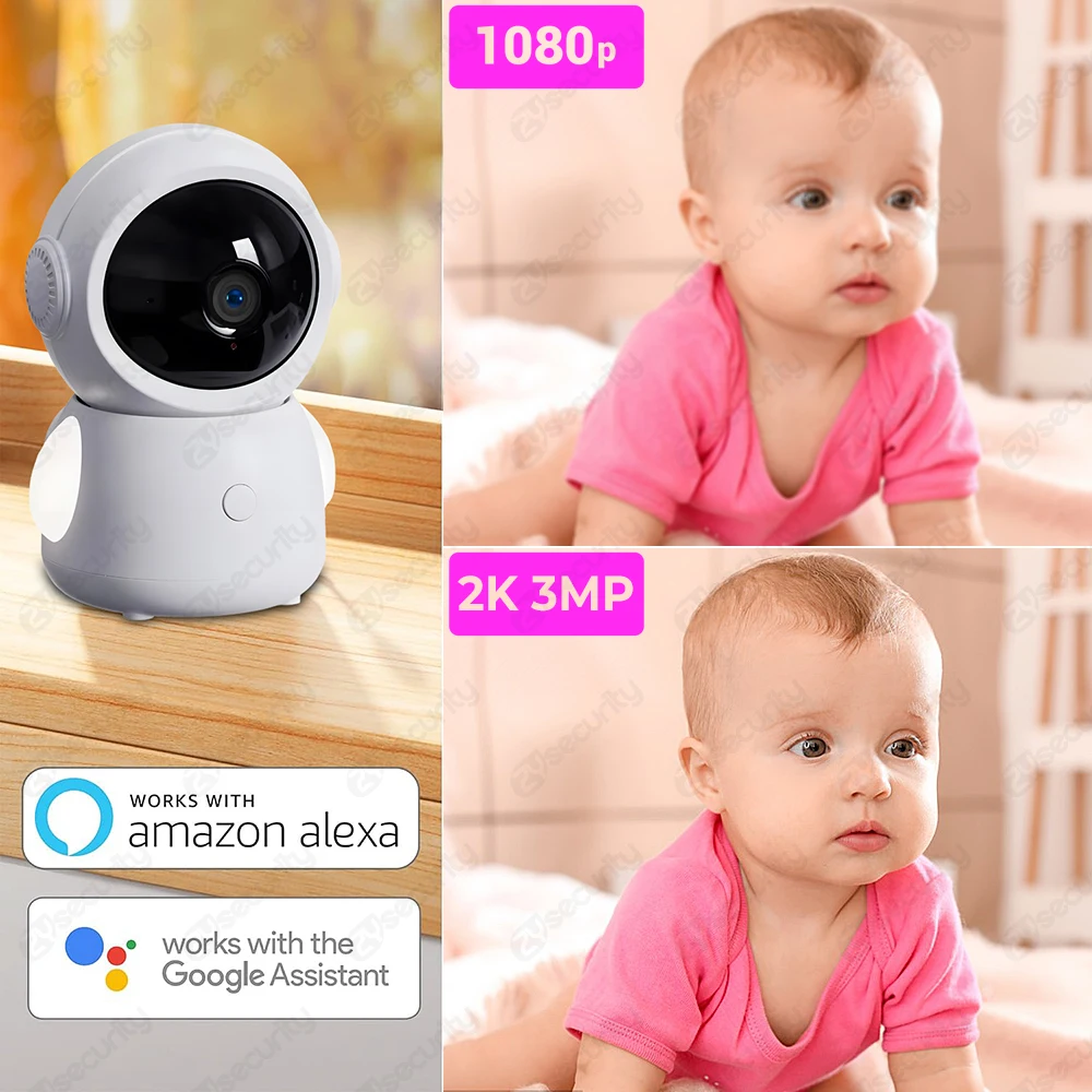 2K 3MP WiFi Baby Monitor with  - Audio Music Google recension och pris