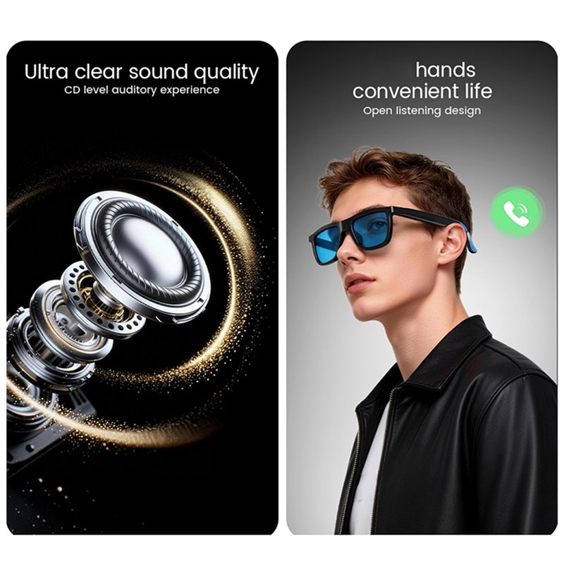 AI Smart Audio Glasses Touch T - Audio Music Bluetooth recension och pris