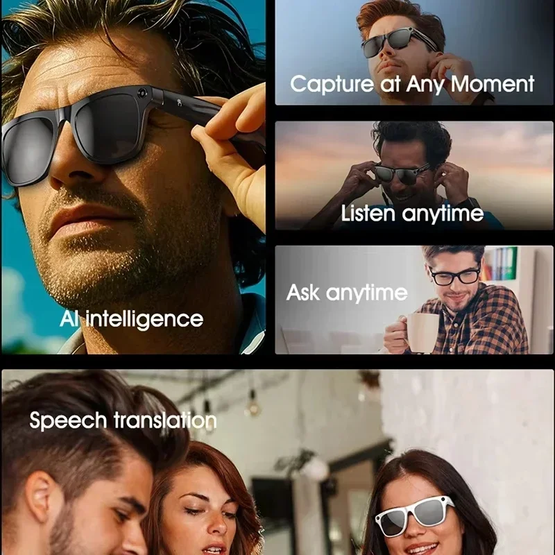 8K Vision AI Eyeglasses Built- - Audio Music Voice recension och pris