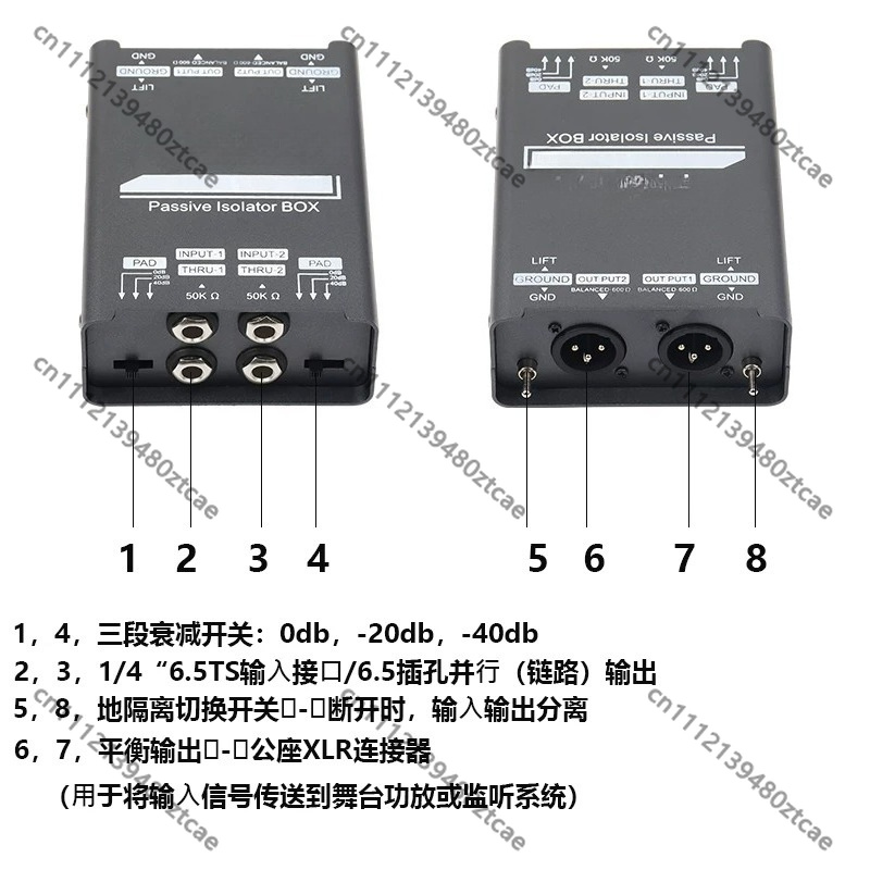 Passive Instrument DI Unit 6.5 - Audio Music Remover recension och pris