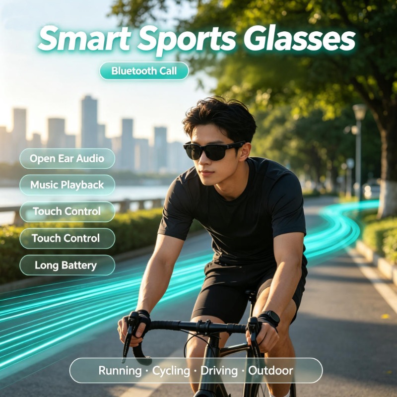 Smart Sports Glasses Open Ear  - Audio Music Bluetooth recension och pris