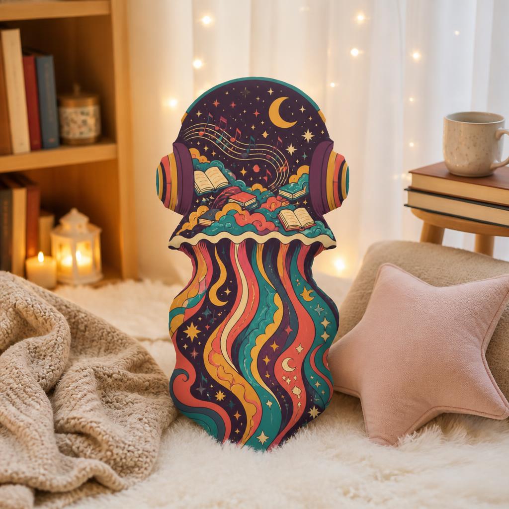Psychedelic Headphones Pillow  - Audio Music Remover recension och pris
