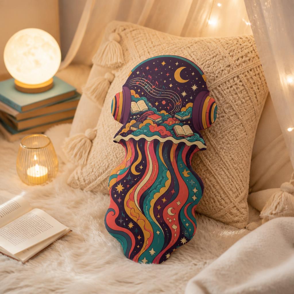 Psychedelic Headphones Pillow  - Audio Music Remover recension och pris