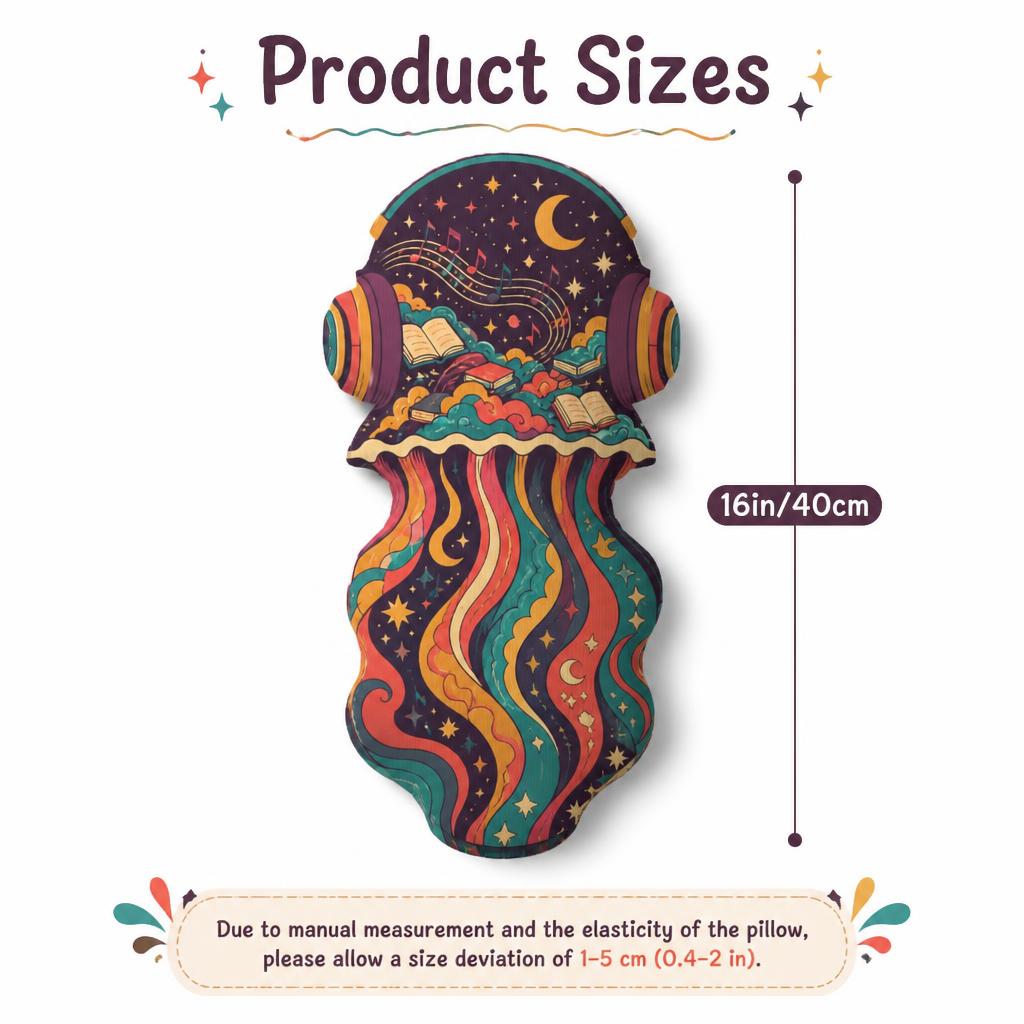 Psychedelic Headphones Pillow  - Audio Music Remover recension och pris