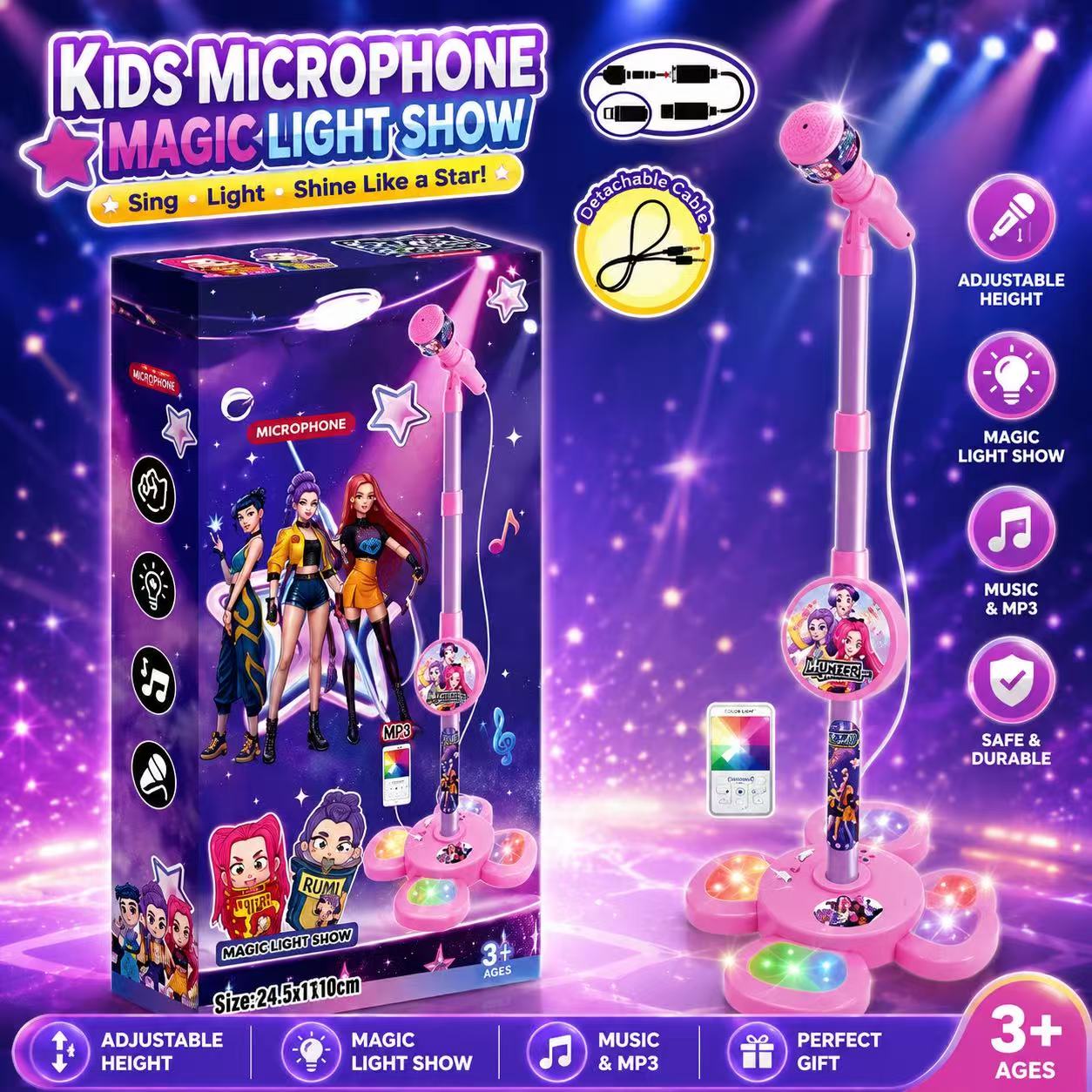 Karaoke Microphone with Stand, - Audio Music Edit recension och pris