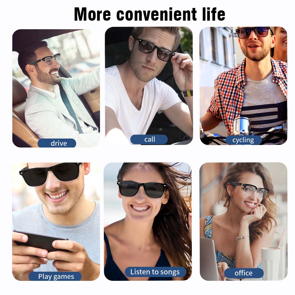 SENBONO E13 Smart Glasses:Blue - Audio Music Voice recension och pris